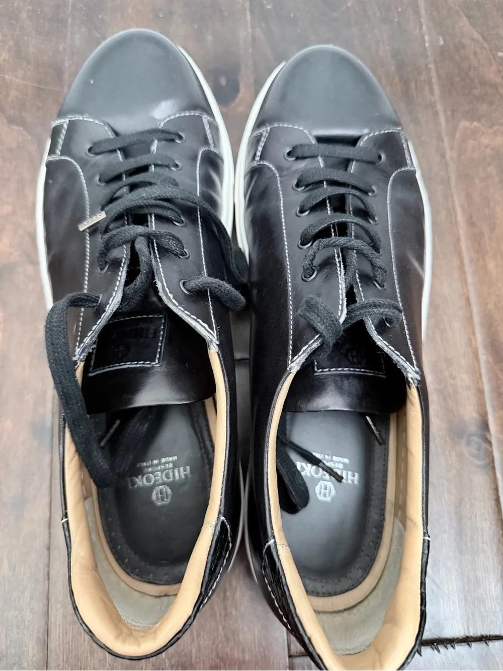Hideoki Bespoke men sneakers black Italy 12